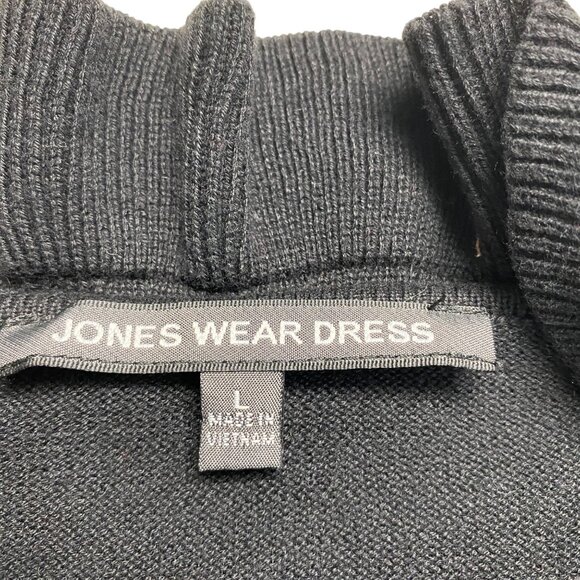 Jones Wear Dress‎ Black Crop L Ruffled Cardigan Sweater NWT Holiday Party - Picture 10 of 11
